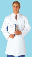 White Food Coat With Internal Breast Pocket